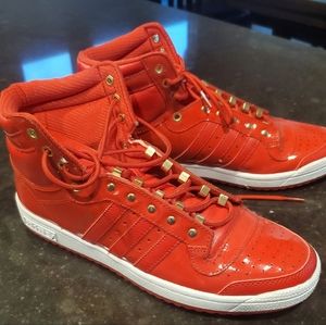 Size 11 red Adidas basketball shoe